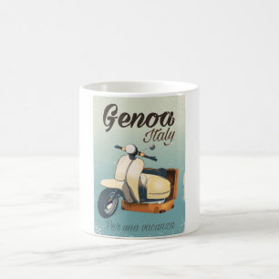 Taza De Café Génova Italia Para unas vacaciones cartel vintage