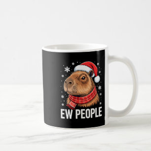 Taza De Café Gente asquerosa Capybara Navidad Divertido Introve