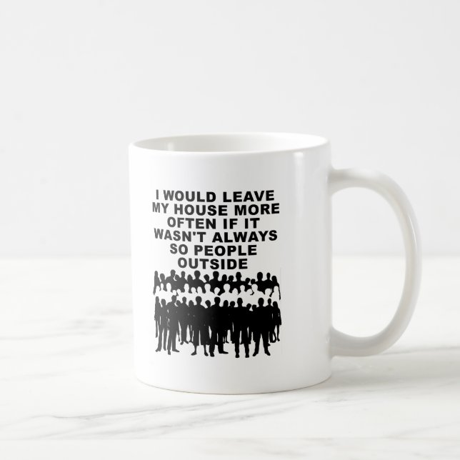 Taza De Café Gente fuera de Mug Gracioso (Derecha)