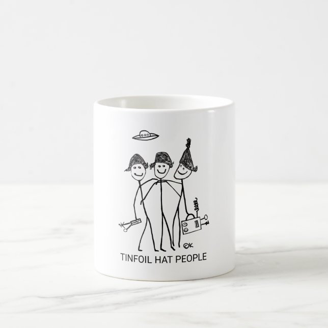 Taza De Café Gente Gorra de Tinfoil - Café de diseño Mug (Centro)