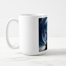 Taza De Café Gente Pequeña En Un Globo De Nieve