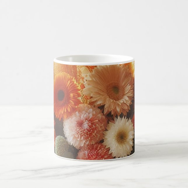 Taza De Café Gentle Fall Flowers Coffee Mug (Centro)