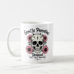 Taza De Café Gentle Parenting Mug   Funny Mom Skull Coffee Cup