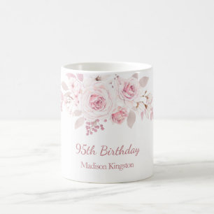 Taza De Café Gentle Rubor Pink Floral 95º regalo de fiesta de c