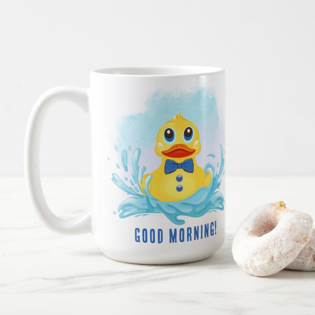 Taza De Café Gentleman Rubber Duck Coffee Mug (Con donut)