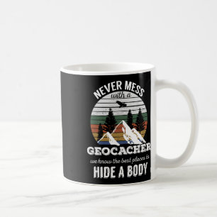 Taza De Café Geocaching T Shirt Nunca Se Encuentra Con Geocacha