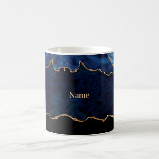 Taza De Café Geode Blue Gilded 