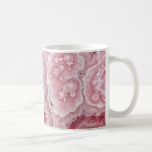 Taza De Café Geode de cristales rosados