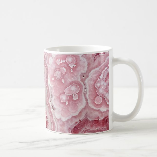 Taza De Café Geode de cristales rosados (Derecha)