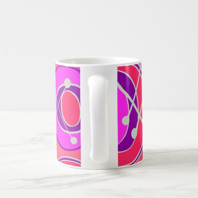 Taza De Café Geoformas rosadas, púrpuras y naranjas (Mango)