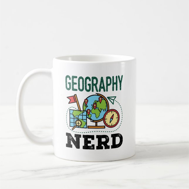 Taza De Café Geografía Nerd (Izquierda)