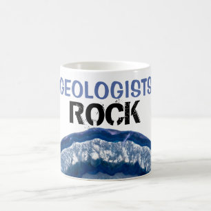 Taza De Café *~* GEOLOGISTAS ROCK Crystal Geode Lapidary Agate