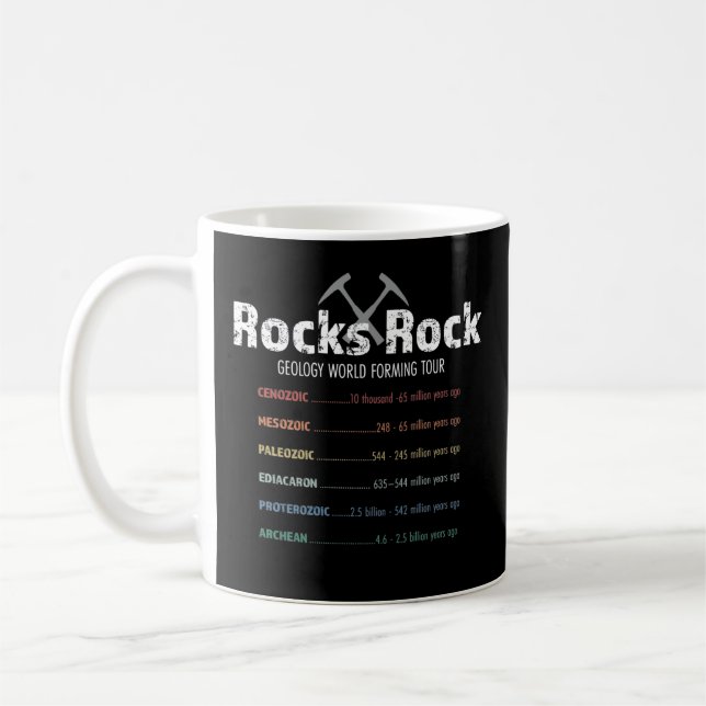 Taza De Café Geology Rock Concert Tour Rocks Rock (Izquierda)