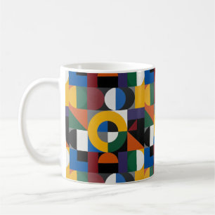 Taza De Café Geometría de Color Bauhaus