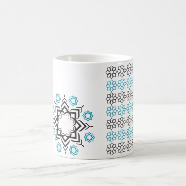 Taza De Café Geometría de estrella - Diseño de hongos con model (Centro)