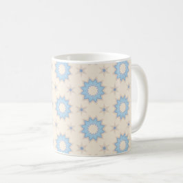 Taza De Café Geometría de Estrella Explosiva Azul