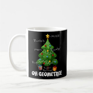 Taza De Café Geometría de Geometree de Árbol de Navidad Gracios