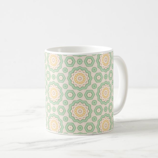 Taza De Café Geometría de Hexágono Explosión de Sol  (Anverso derecho)