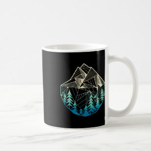 Taza De Café Geometría de montañas mínimas al aire libre sender