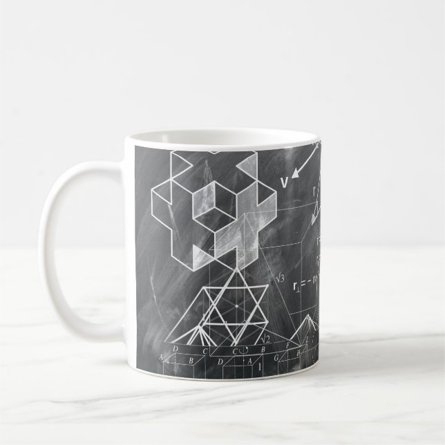 Taza De Café Geometría de tablero (Izquierda)