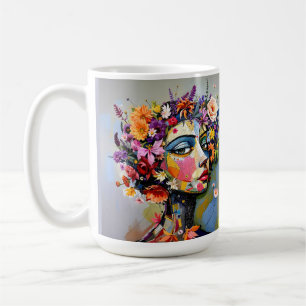 Taza De Café "Geometría Floral" - Retrato Botánico
