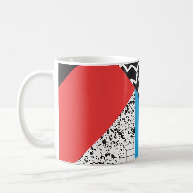 Taza De Café Geometría moderna: Resumen de estilo sin foco (Izquierda)