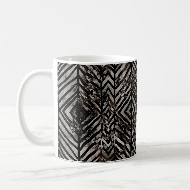 Taza De Café Geometría textura creativa repetición patrones mod (Izquierda)
