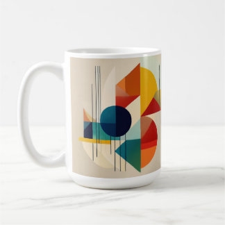 Taza De Café Geometric Abstract Art in Bauhaus Style