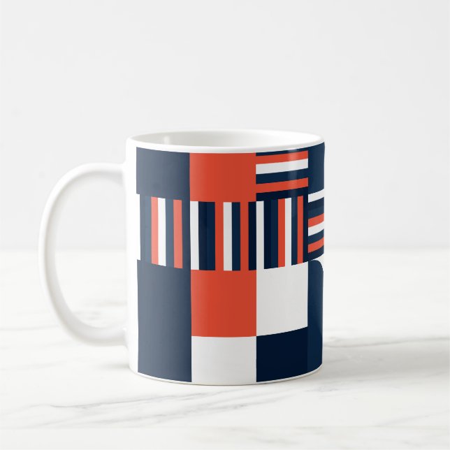 Taza De Café Geometric creativa: diseño moderno y transparente (Izquierda)