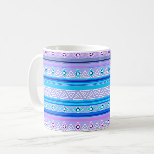 Taza De Café geometric ethnic tribal pattern of American Indian (Anverso izquierdo)