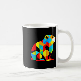 Taza De Café Geometric Minimalism Modern Illustration Groundhog