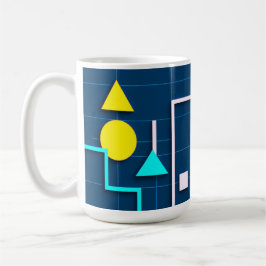 Taza De Café Geometric Modern Tech