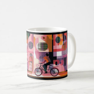 Taza De Café Geometric Shapes and Vibrant Colors Wall Art Print