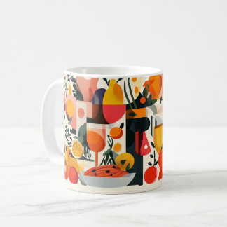 Taza De Café Geometric Shapes and Vibrant Colors Wall Art Print