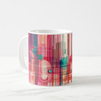 Taza De Café Geometric Shapes and Vibrant Colors Wall Art Print