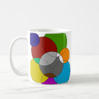 Taza de café geométrica abstracta moderna y colori