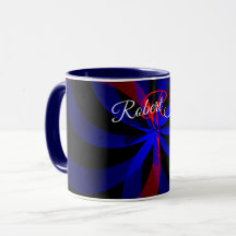 Taza de café geométrica con centro de color aránda