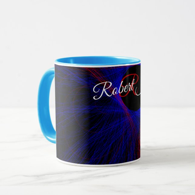 Taza de café geométrica con triángulo acentuado (Anverso izquierdo)