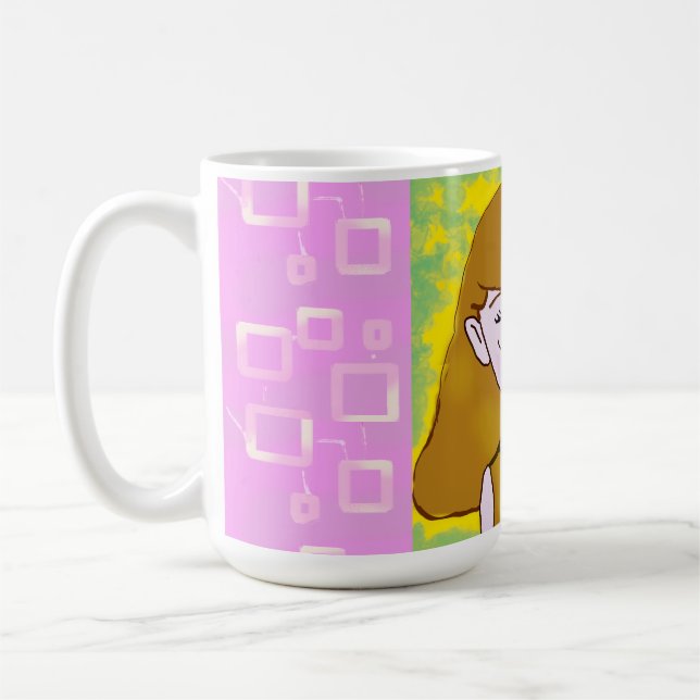Taza De Café Geométrica Cute Merry Pink (Izquierda)