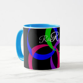 Taza de café geométrica de intercambio de varios c