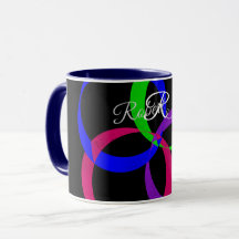 Taza De Café Geométrica De Intercambio Multicolor
