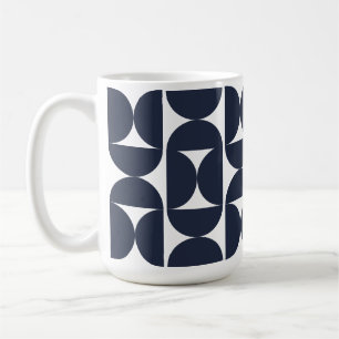 Taza de café geométrica de la Marina moderna de 15