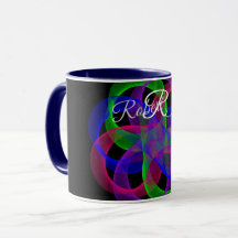 Taza de café geométrica de malla de doble bucle