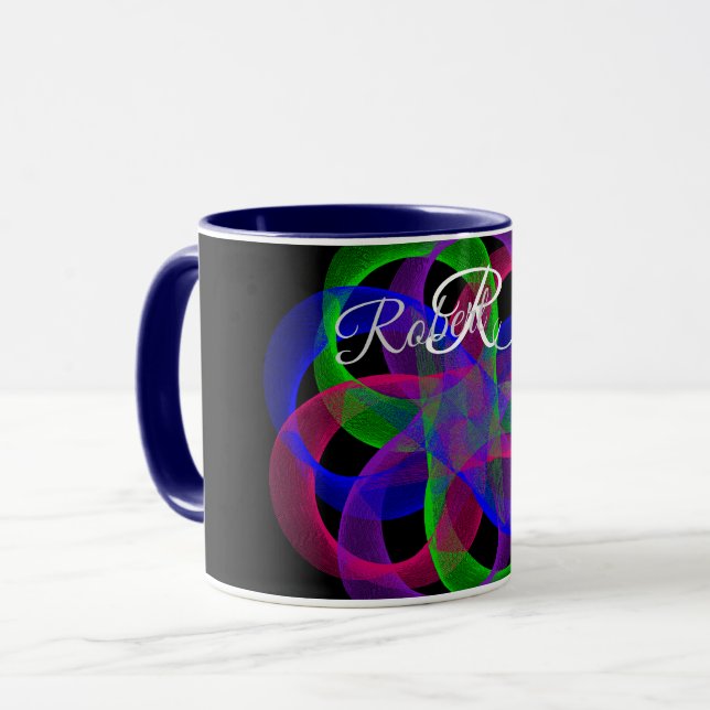 Taza de café geométrica de malla de doble bucle (Anverso izquierdo)