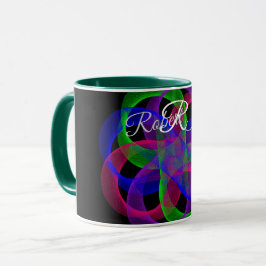 Taza de café geométrica de malla de doble bucle