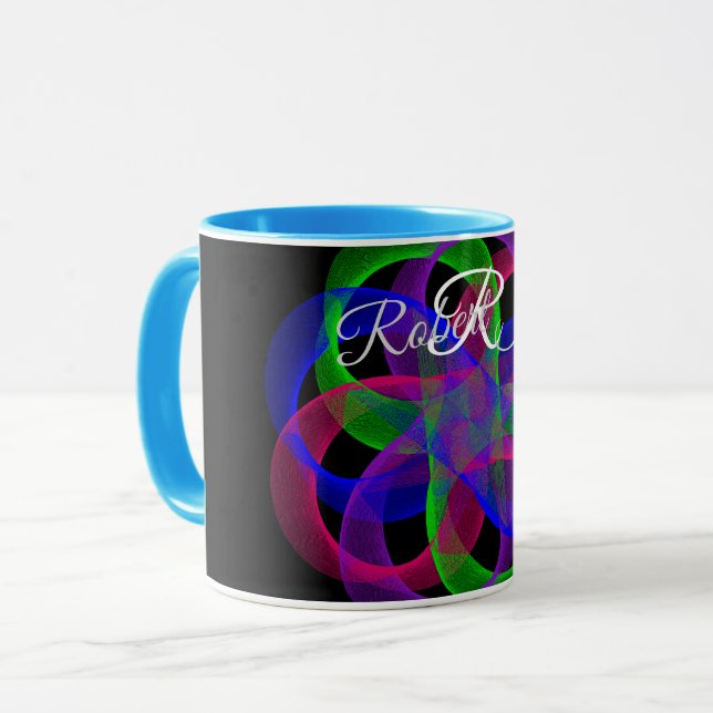Taza de café geométrica de malla de doble bucle (Anverso izquierdo)