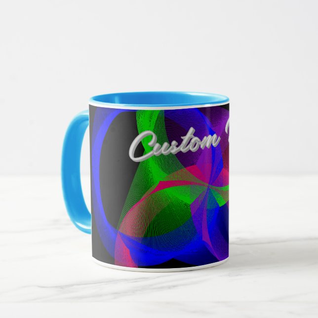 Taza De Café Geométrica De Mezcla Circular Colorid (Anverso izquierdo)