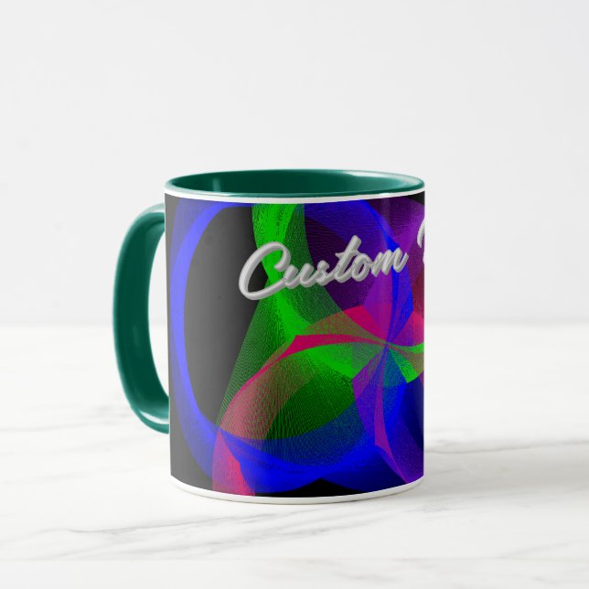 Taza De Café Geométrica De Mezcla Circular Colorid (Anverso izquierdo)
