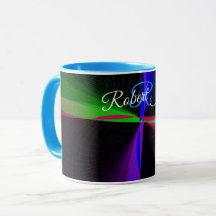 Taza De Café Geométrica De Onda De Cuatro Vías
