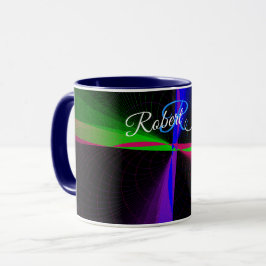 Taza De Café Geométrica De Onda De Cuatro Vías